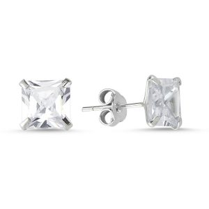 E01454-6mm-Square-Solitaire-CZ-Stud-Earrings-925-Silver-Solitaire-Cubic-Zirconia