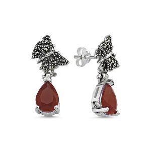 E86664-Marcasite-Drop-CZ-Butterfly-Earrings-925-Silver-Stone-Opaque-Ruby-CZ-1-1