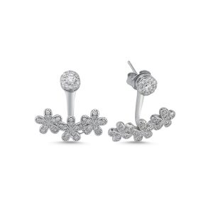 E86664-Marcasite-Drop-CZ-Butterfly-Earrings-925-Silver-Stone-Opaque-Ruby-CZ