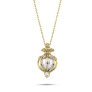 N101856-Pearl-in-Cage-CZ-Necklace-925-Silver-Cubic-Zirconia