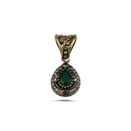 P102947-Ottoman-Style-Pendant-with-CZ-Metal-parts-are-925-silver-and-bronze-Cubic-Zirconia