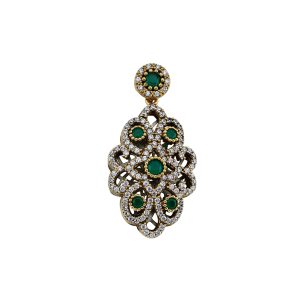 P104067-CZ-Ottoman-Style-Pendant-Metal-parts-are-925-silver-and-bronze-Cubic-Zirconia