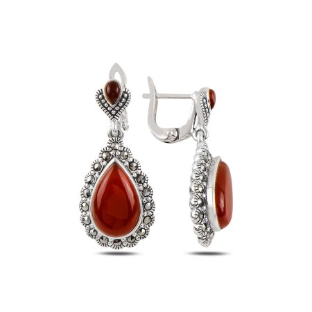 925-silver-natural-marcasite-red-agate-dangle-earrings-high-quality-jewelry-in-uae-dubai-2